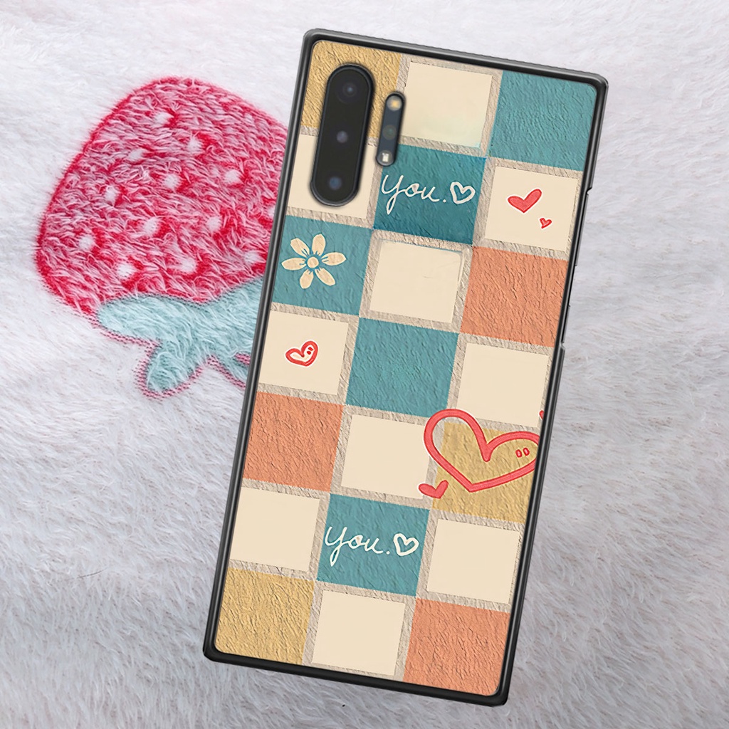 Ốp Samsung Note 10 Lite caro trái tim cá tính, thời trang siêu đẹp, siêu phong cách