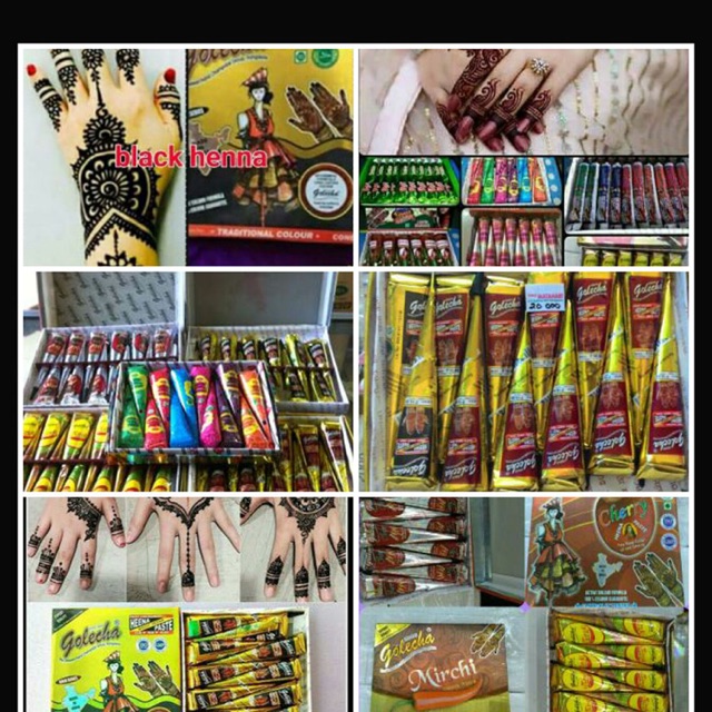 12 BÚT -VẼ HENNA- MỰC VẼ HENNA- MỰC XĂM GIẢ