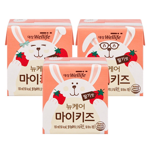 Sữa dinh dưỡng dành trẻ em vị dâu tây DAESANG WELLIFE Nucare mykids strawberry 150ml thùng 24 hộp