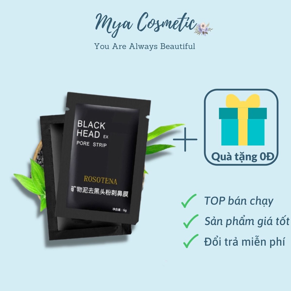 Miếng Gel dán lột mụn đầu đen & mụn cám vùng mũi Rosotena Black Head