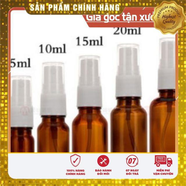 Chai lọ xịt phun sương thủy tinh 5ml/10ml - chai lọ chiết mỹ phẩm - lọ chiết nước hoa