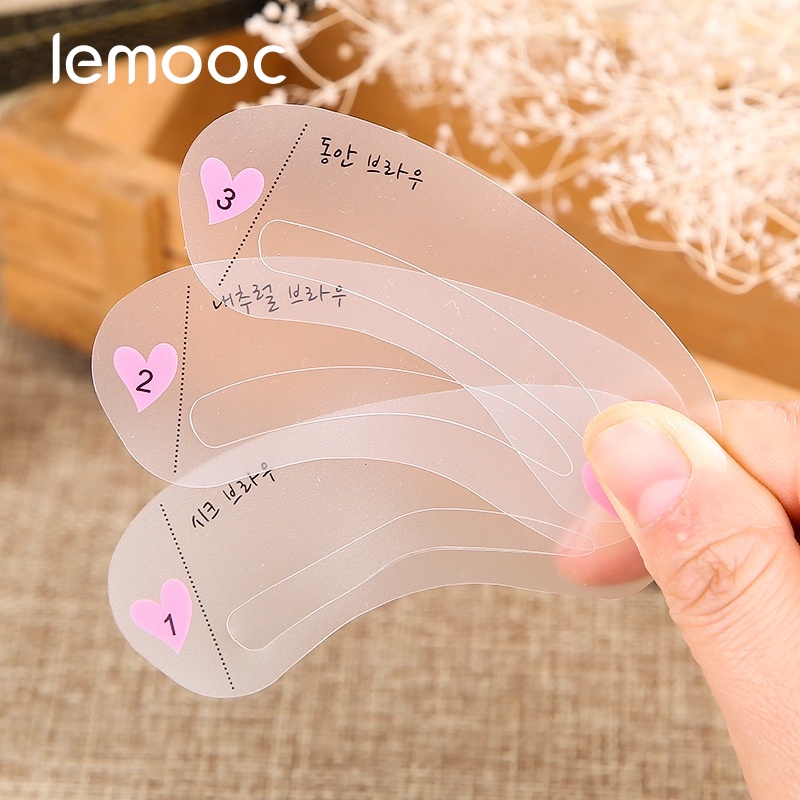 [Hàng mới về] Set 3 khuôn vẽ lông mày mini tiện dụng