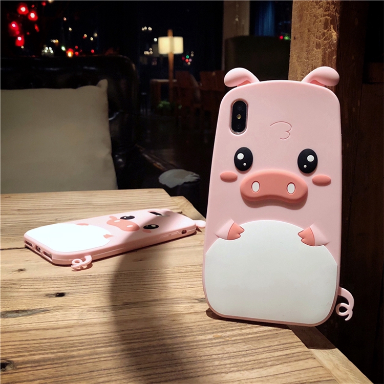 Ốp lưng silicone dẻo hình heo hồng 3D đáng yêu cho APPLE IPHONE 11 12 PRO MAX Mini X XS MAX XR 6 6S 7 8 PLUS SE 2020 | BigBuy360 - bigbuy360.vn
