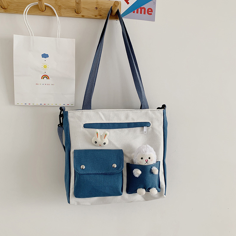 Túi xách nữ cỡ lớn bằng vải canvas thiết kế đơn giản thời trang