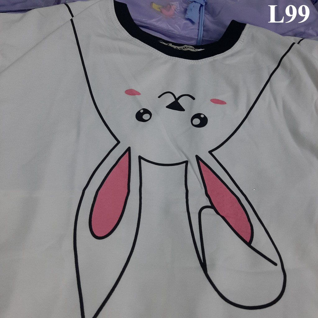 Áo thun 𝑭𝒓𝒆𝒆𝒔𝒉𝒊𝒑 Áo phông form rộng dáng Unisex L99, mặc cặp, nhóm, lớp in hình ĐẦU THỎ NGƯỢC.