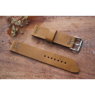 Dây đồng hồ da bò thật một miếng size 18 - 24mm