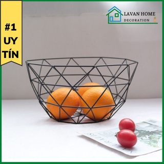 Rổ sắt đựng trái cây, rổ kim loại decor chụp hình đẹp, rổ đựng đồ trang trí nhà bếp phong cách hiện đại, đơn giản