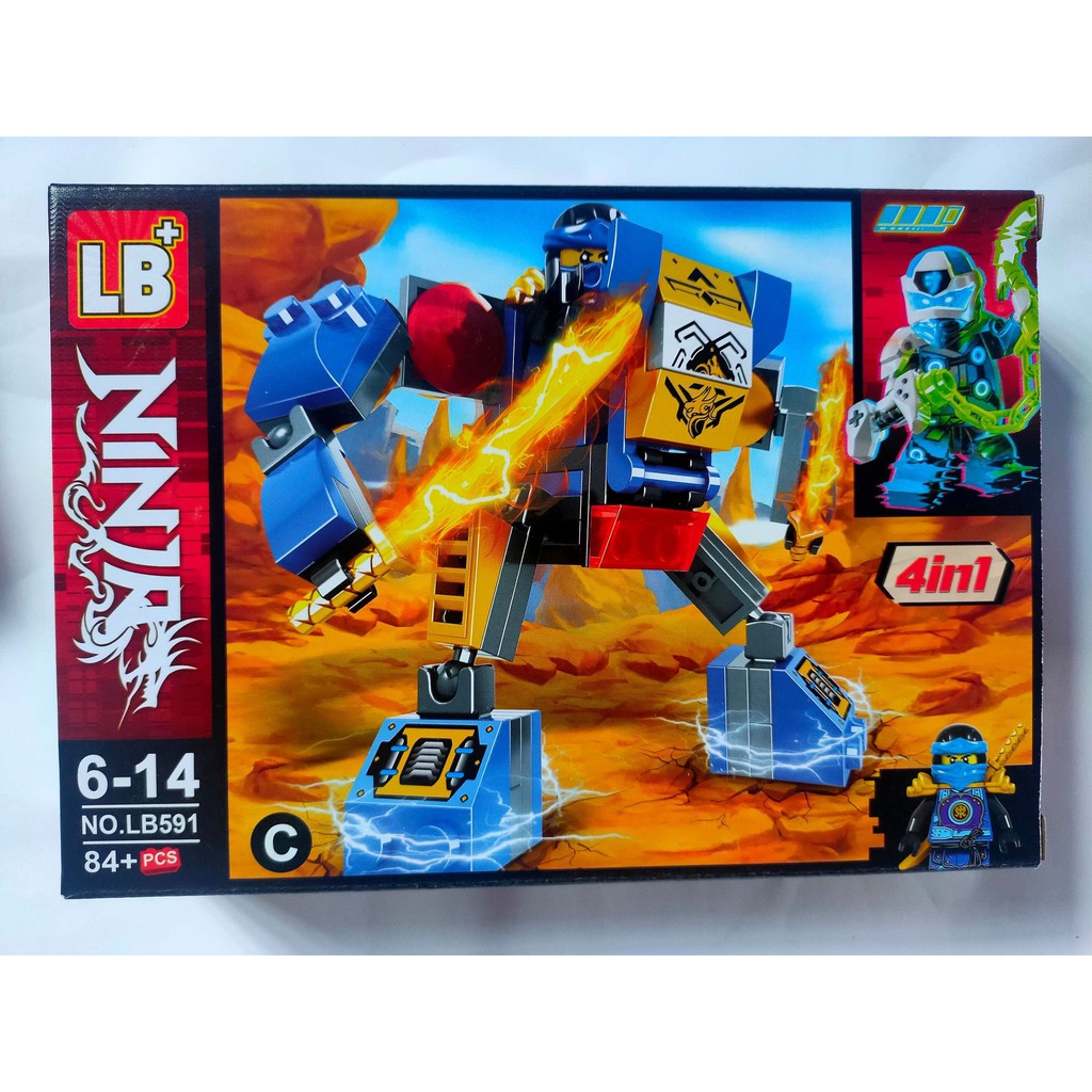Lắp ráp xếp hình lego ninjago tenma Dũng sĩ cưỡi rồng của ninjago 4 in 1