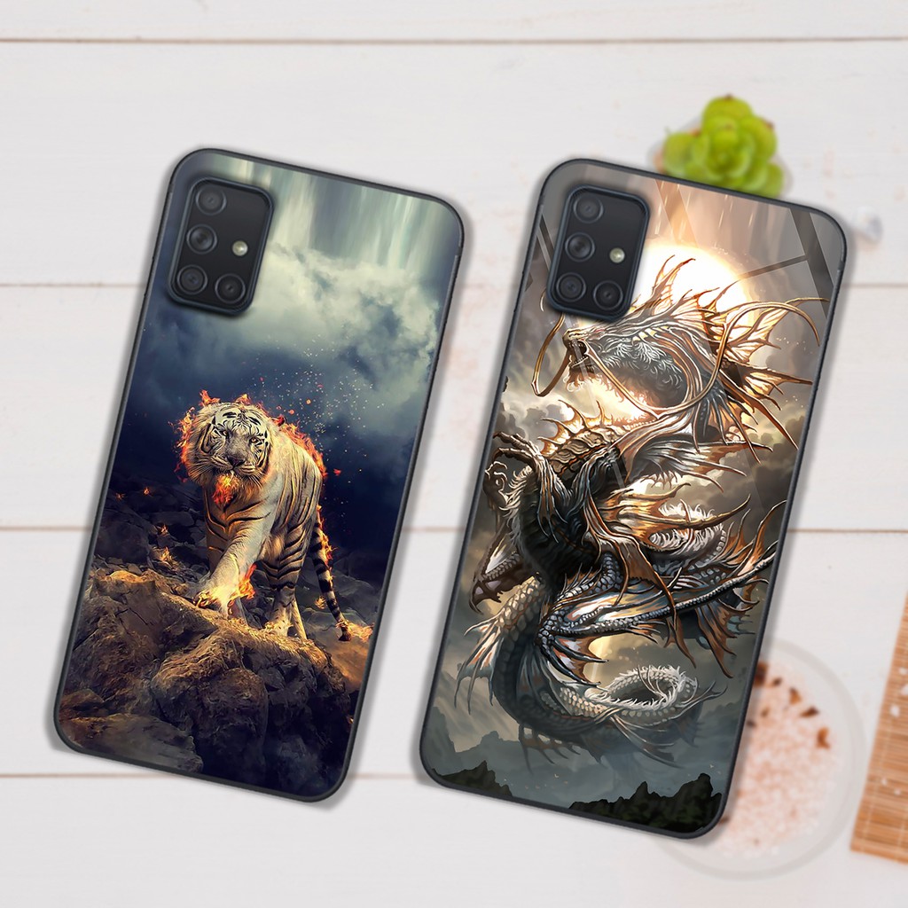 Ốp lưng kính CƯỜNG LỰC điện thoại SAMSUNG A51 - A71 in hình rồng sói Doremist | BigBuy360 - bigbuy360.vn