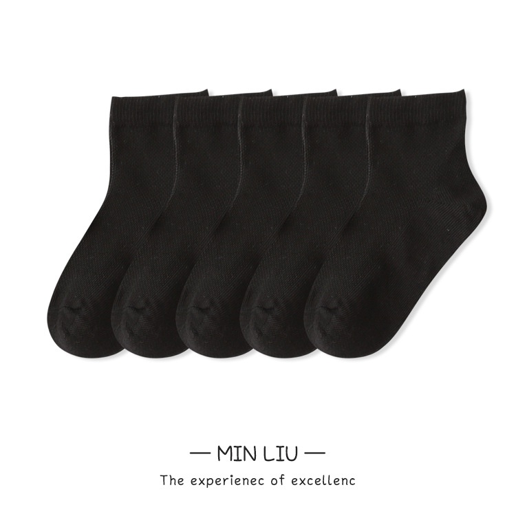 Set 5 Đôi Tất Cotton Màu Sắc Đơn Giản Cho Bé