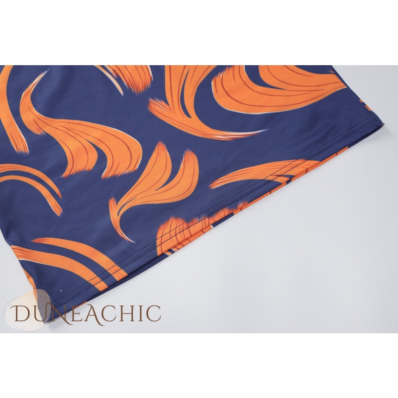 DUNEA Đầm Dáng Ôm Trễ Vai In Họa Tiết Thời Trang Cho Nữ