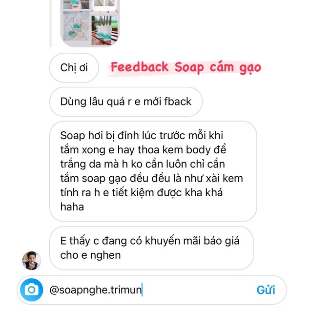 Combo 2 Soap cám gạo + TẶNG KÈM TÚI ĐỰNG SOAP