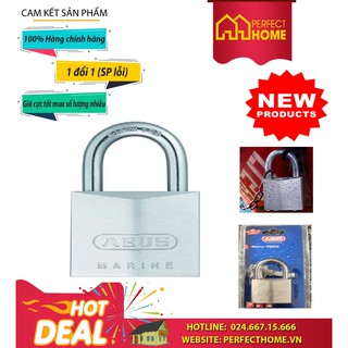 Khóa  Abus Chống Ăn Mòn, Chống Gỉ Sét Marine, 75IB/50 KT 50mm, 75IB/60 KT 60mm ,Đồng bọc Nickel