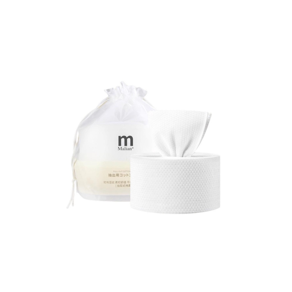 Khăn Tẩy Trang Cotton Mềm Mại Đa Năng Malian [100 Khăn/Cuộn]