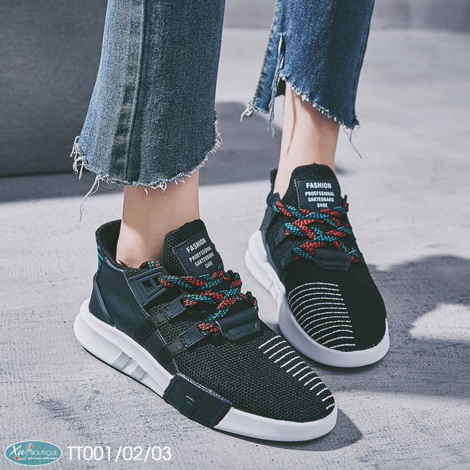 (Lẻ Size 35 36 SALE 79k) - Giày Thể Thao Nữ, Sneaker Buộc Dây Hàn Quốc Đi Chơi Êm Chân TT001/02/03