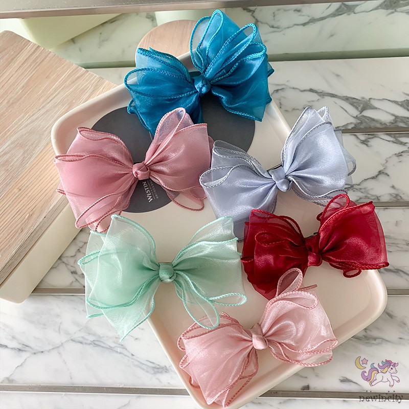 Kẹp Nơ Xinh Xắn Phong Cách Hàn Quốc Cho Bé Gái