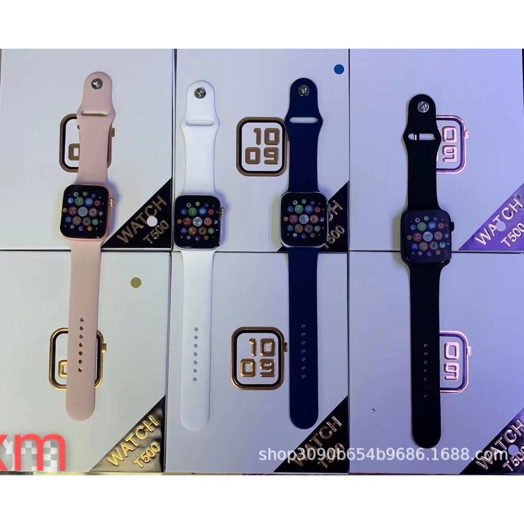 Đồng hồ thông minh Apple watch T500 fullbox, chống nước, kết nối Bluetooth, đo nhịp tim, chống nước (Bảo hành 3 tháng)