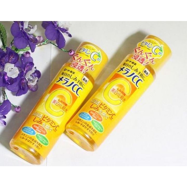 Nước hoa hồng CC Melano Mentholatum Rohto Lotion Nhật Bản 170ml trắng da ngừa thâm nám tàn nhang
