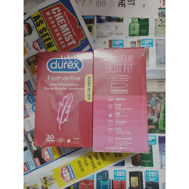 Bao cao su Durex nội địa Úc siêu mỏng hộp 30 cái