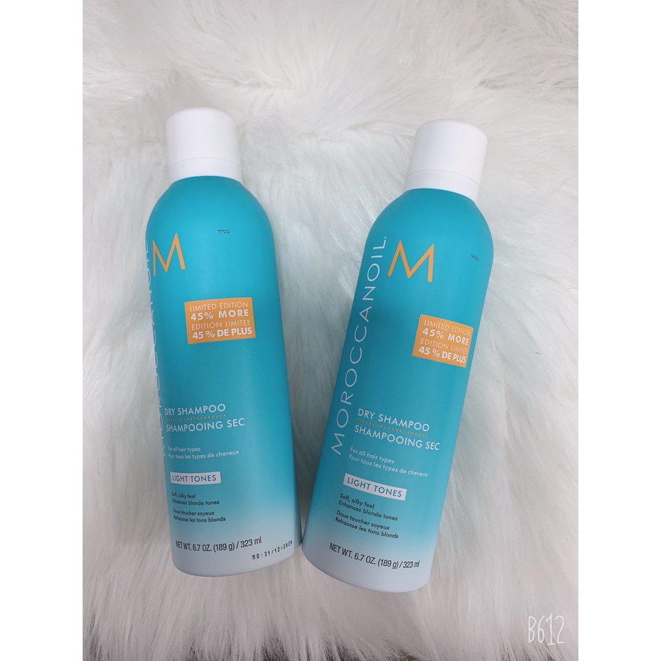 Dầu gội khô tông sáng và tông tối Light Tones Dry Shampoo Moroccanoil 217ml (Hàng chính hãng)