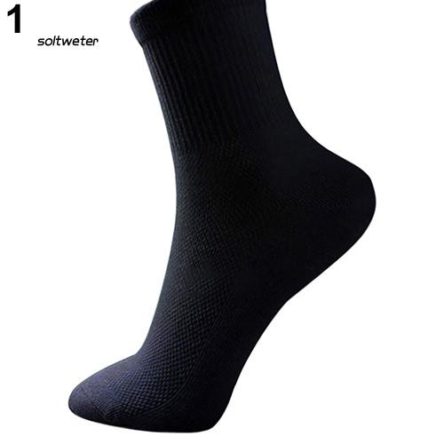 Set 5 đôi vớ cổ cao màu trơn thời trang cho nam