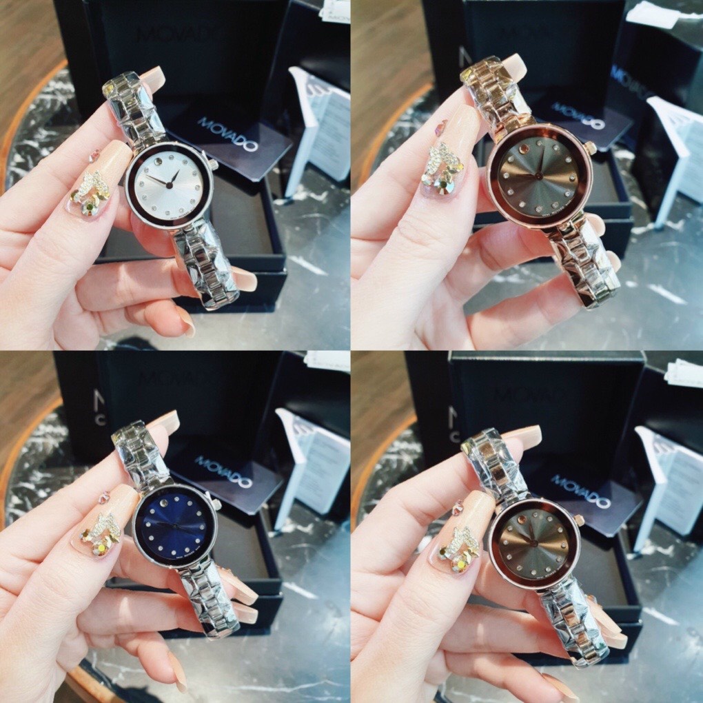 ĐỒNG HỒ NỮ MOVADO ĐÍNH ĐÁ 12H HÀNG CAO CẤP