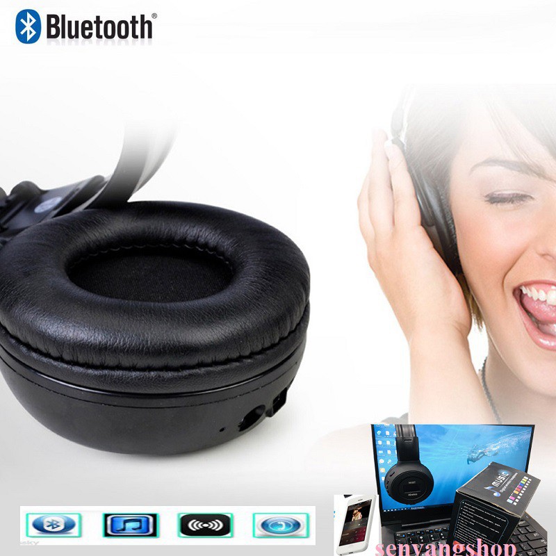 [ combo 2 ] Tai nghe bluetooth màn hình led cao cấp N65-Music