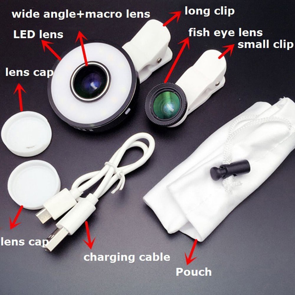 Ống kính camera 9 trong 1 tích hợp đèn LED hỗ trợ chụp ảnh tiện dụng