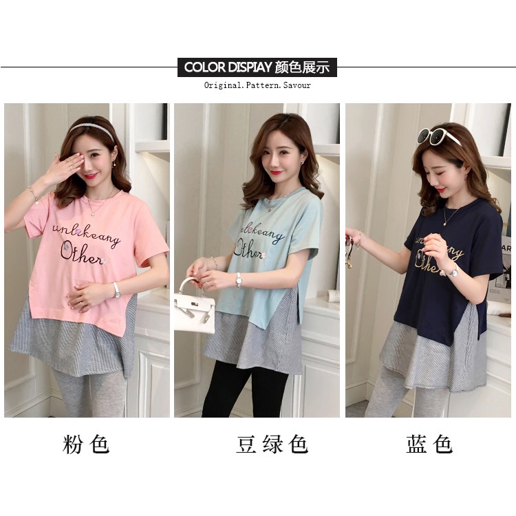 Áo phông bầu Unlikeany Other chất cotton thấm hút mồ hôi phối vạt sơ mi mặc được sau sinh BIGSIZE ĐỦ SIZE ĐẾN 100KG