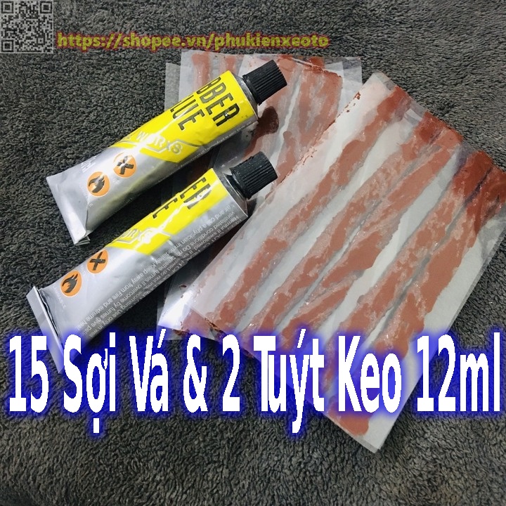 Bộ Vá Xe Máy, Ô Tô, Lốp Không Săm, Không Ruột Đa Năng
