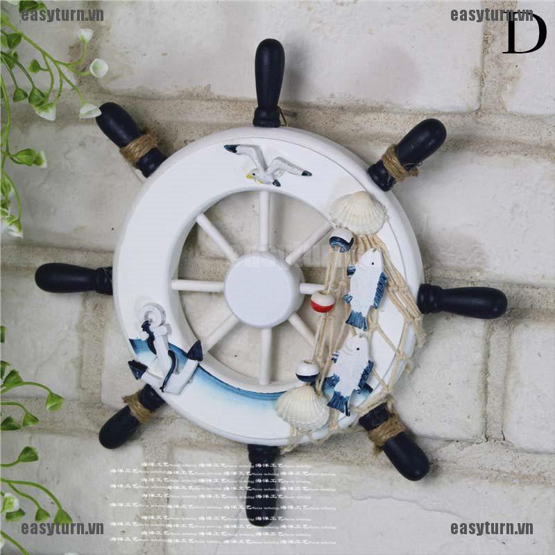 Mô hình bánh lái tàu Địa Trung Hải treo tường trang trí