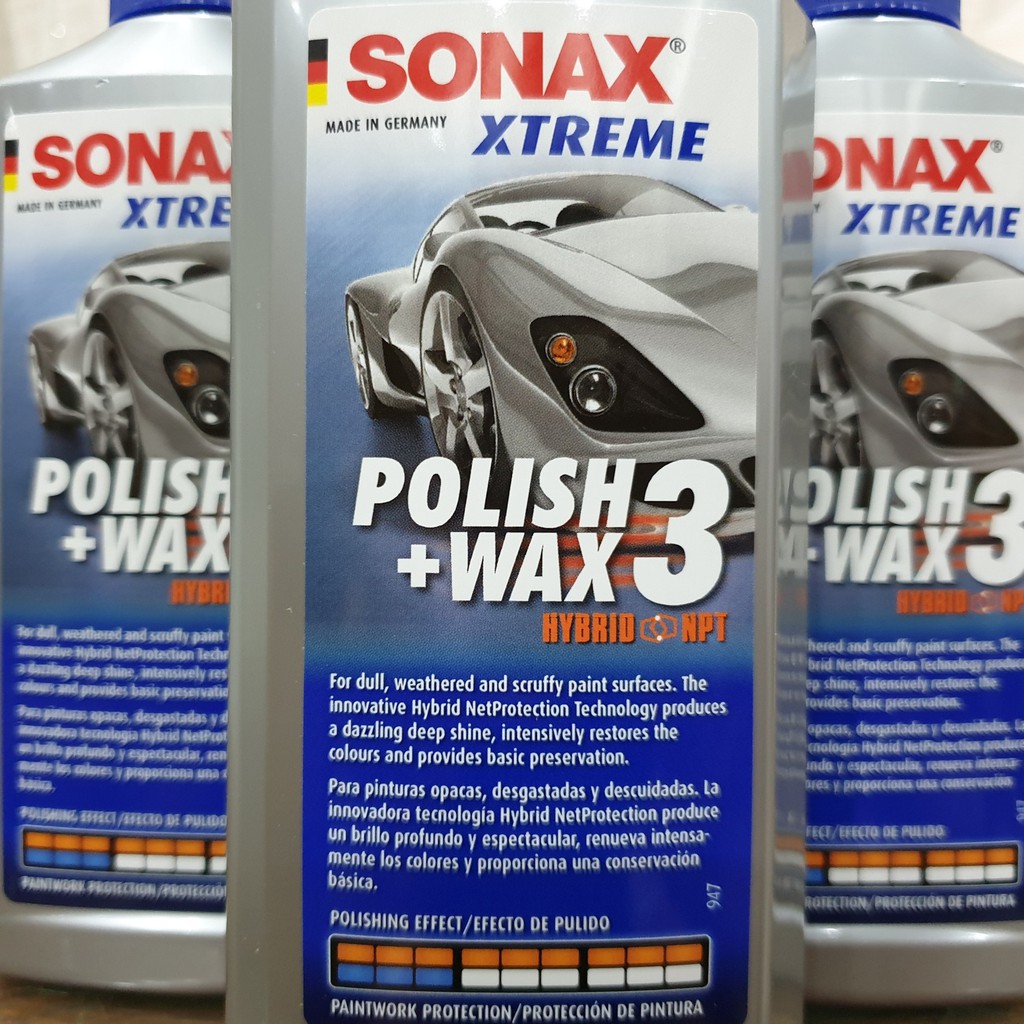 Dung Dịch Xóa Vết Xước-Đánh Bóng-Bảo Vệ Sơn Xe Sonax Xtreme Polish Wax 3 250ml
