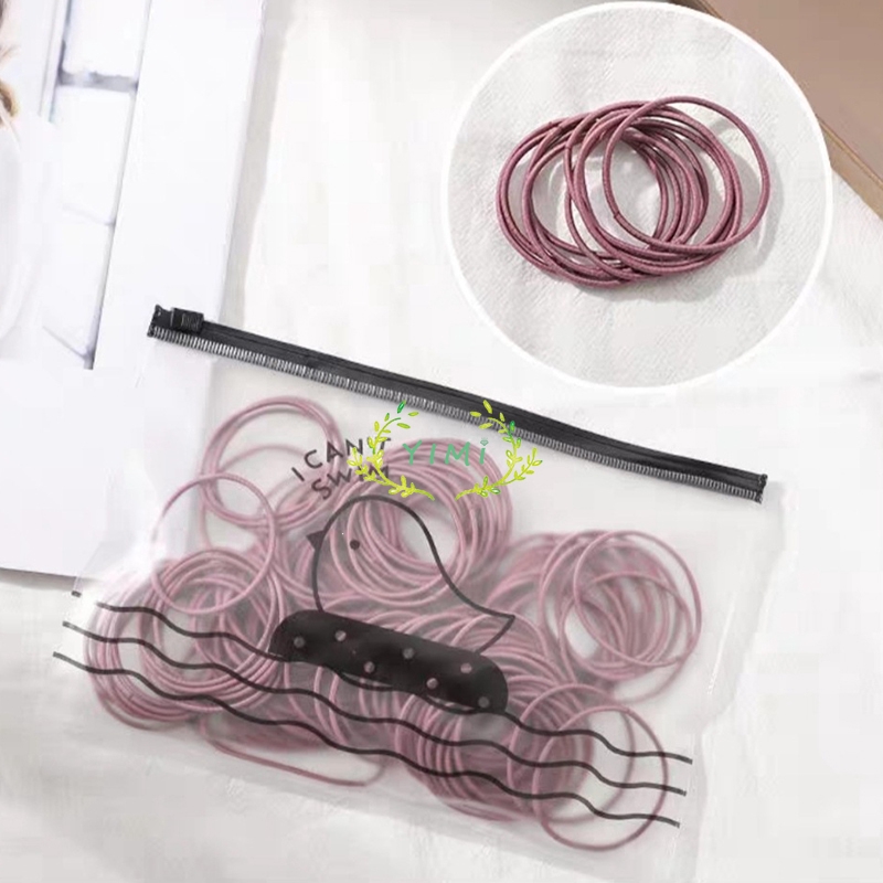 Set 100 Kẹp Tóc Cao Su Phong Cách Hàn Quốc