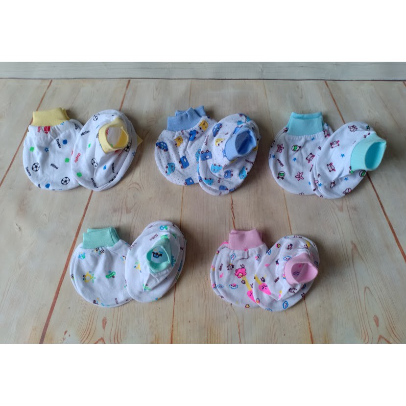 Combo 5 set bao tay bao chân bo bông Mintuu