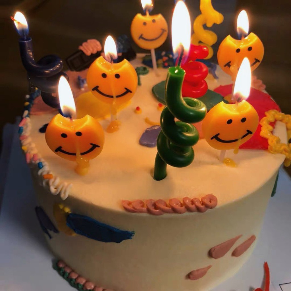 Set 5 Nến Hoa Cúc - Mặt Cười