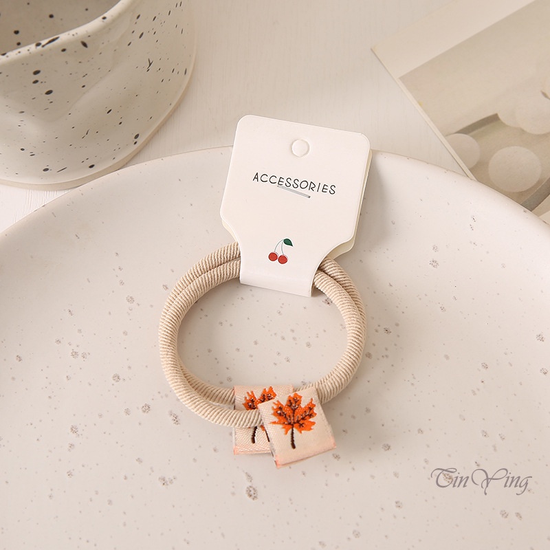 GETNOIVAS Set 2 Dây Buộc Tóc Màu Trơn Độ Co Giãn Cao Đơn Giản Độ Co Giãn Cao 2 Cái