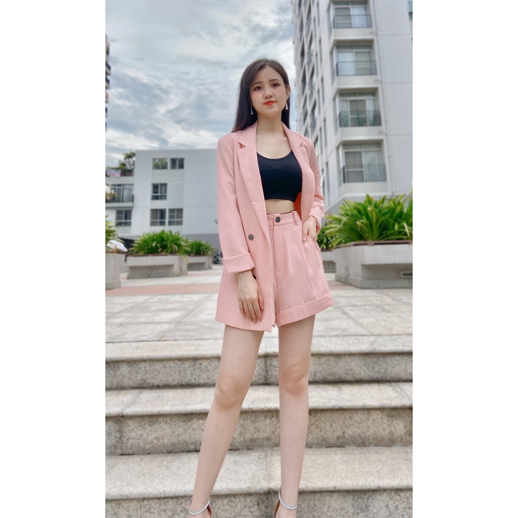 💥[ HOT TREND ]  Set Áo Blazer Sọc Caro Kẻ  Áo Vest VNXK Cao Cấp + Quần Shorts Ống Rộng Freeship - Hình & Video Tự Chụp | BigBuy360 - bigbuy360.vn