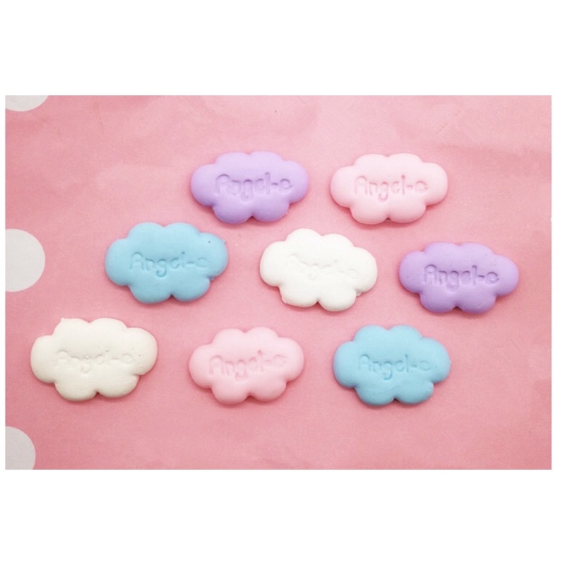 Charm đám mây thiên thần, sticker anime mini, đồ trang trí sổ slime Baby Sociu