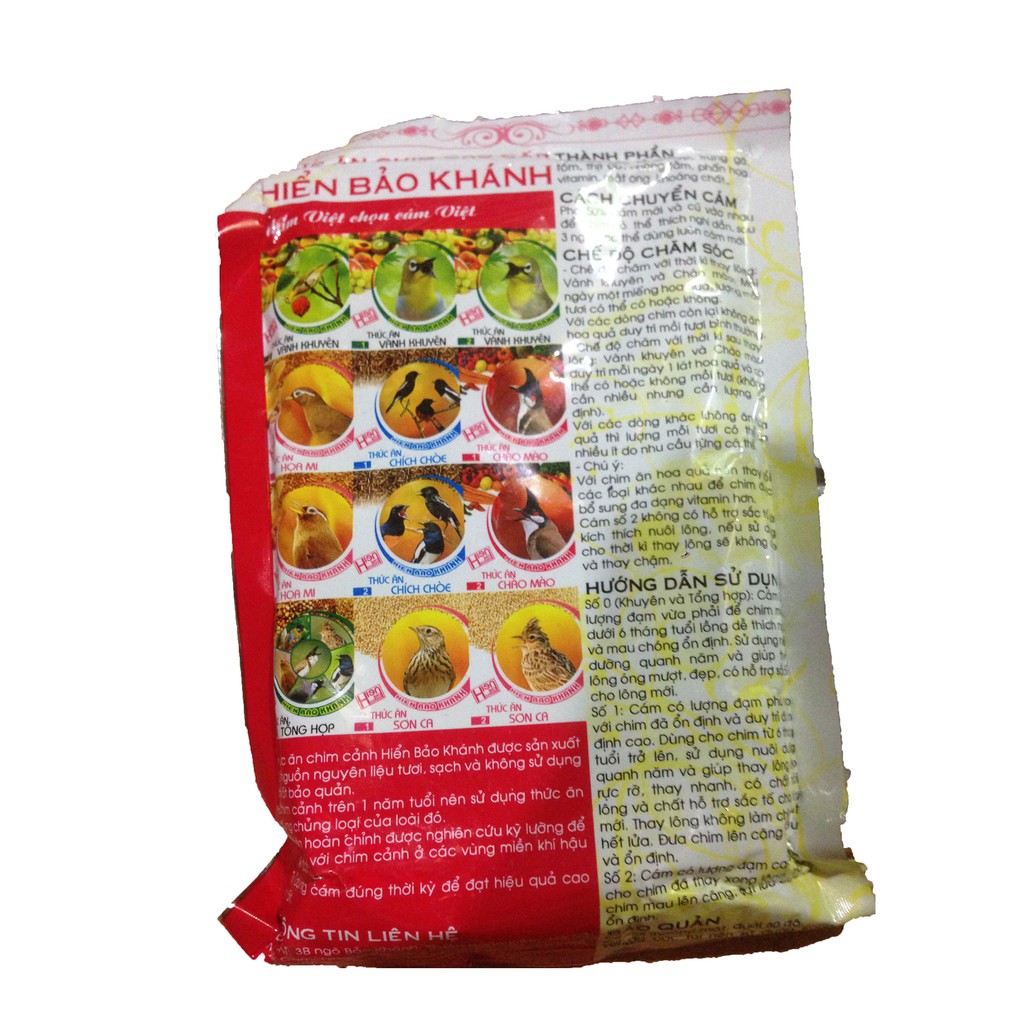 Cám Hiển Bảo Khánh Họa Mi Căng Lửa (Số 2) 200g - Thức Ăn Chim Cao Cấp