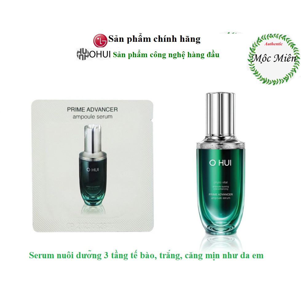 Gói tinh chất chống lão hoá, trắng sáng, căng mọng Ohui Prime Advancer Ampoule Serum