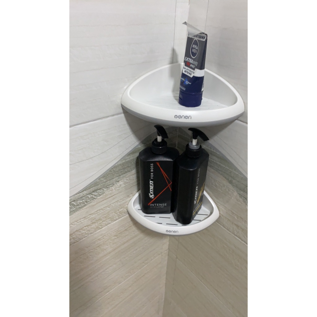 Kệ Góc Nhà Bếp,Kệ Đựng Gia Vị  Nhà Bếp,Kệ Để Đồ Phòng Tắm Dán Tường