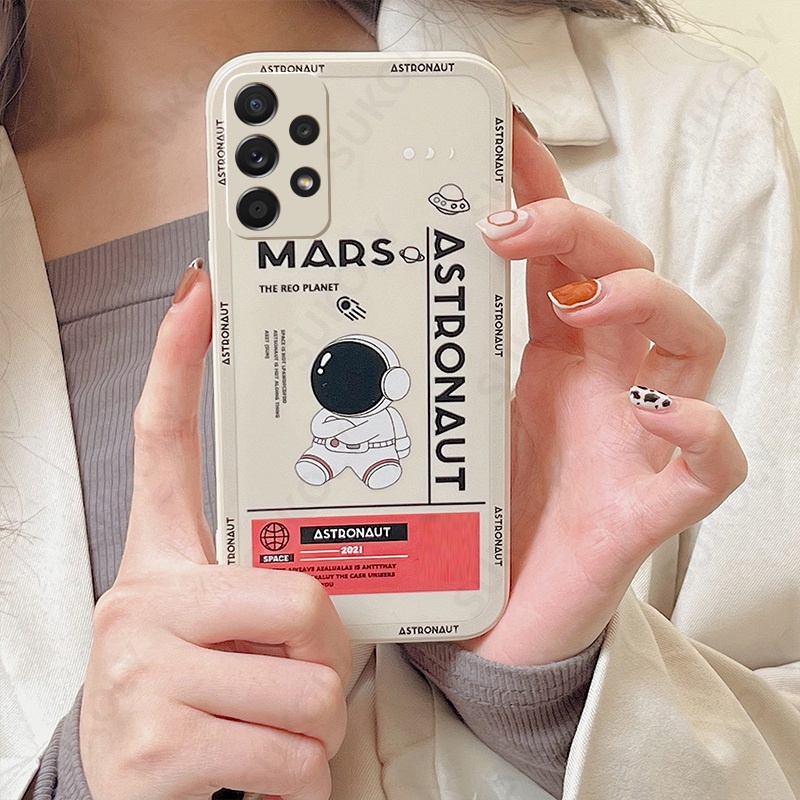 Ốp Điện Thoại Silicon Hình Phi Hành Gia Cho Samsung S22 S22P S22U S21 S21P S21U S21FE S20 S20P S20U S20FE S10 S10P