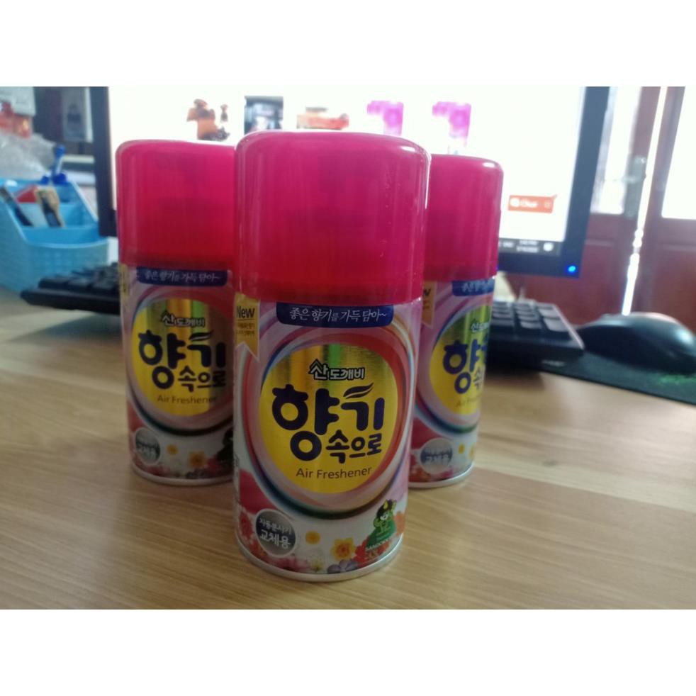 Chai xịt khử mùi cafe Hàn quốc trên ô tô ( màu hồng) cực thơm