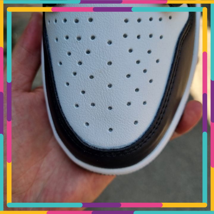 Giày thể thao cổ cao đen trắng cho nam nữ