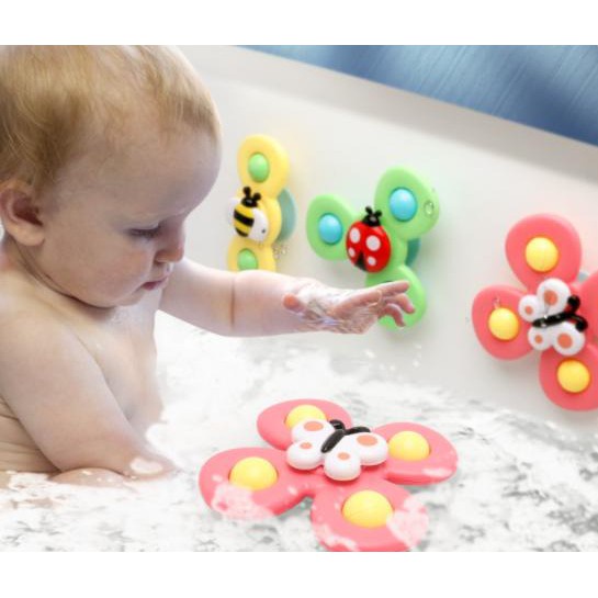 [Có bảo hành] Set 3 Đồ Chơi Con Quay Spinner Dán Tường Phát Nhạc Cho Bé - Timikid