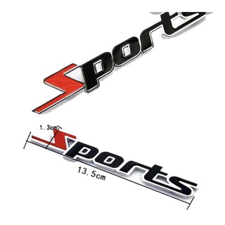 Tem dán chữ sports kim loại