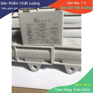 Tụ Điện 5UF Chạy Quạt Điều Hòa ,Quạt Hơi Nước,Quạt Bàn,Quạt Cây,Máy Bơm..