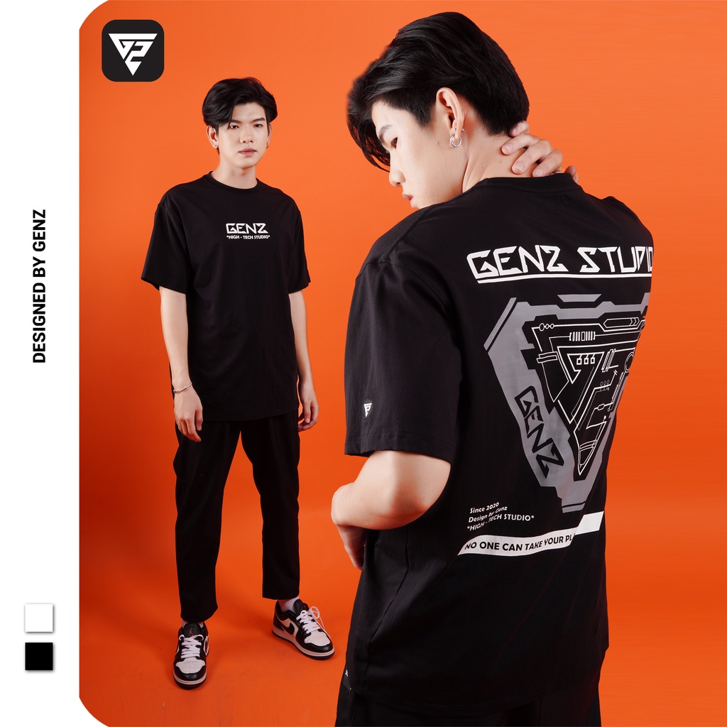Áo thun tay lỡ GENZ phông Unisex nam nữ Premium Cotton oversize form rộng High Tech | BigBuy360 - bigbuy360.vn