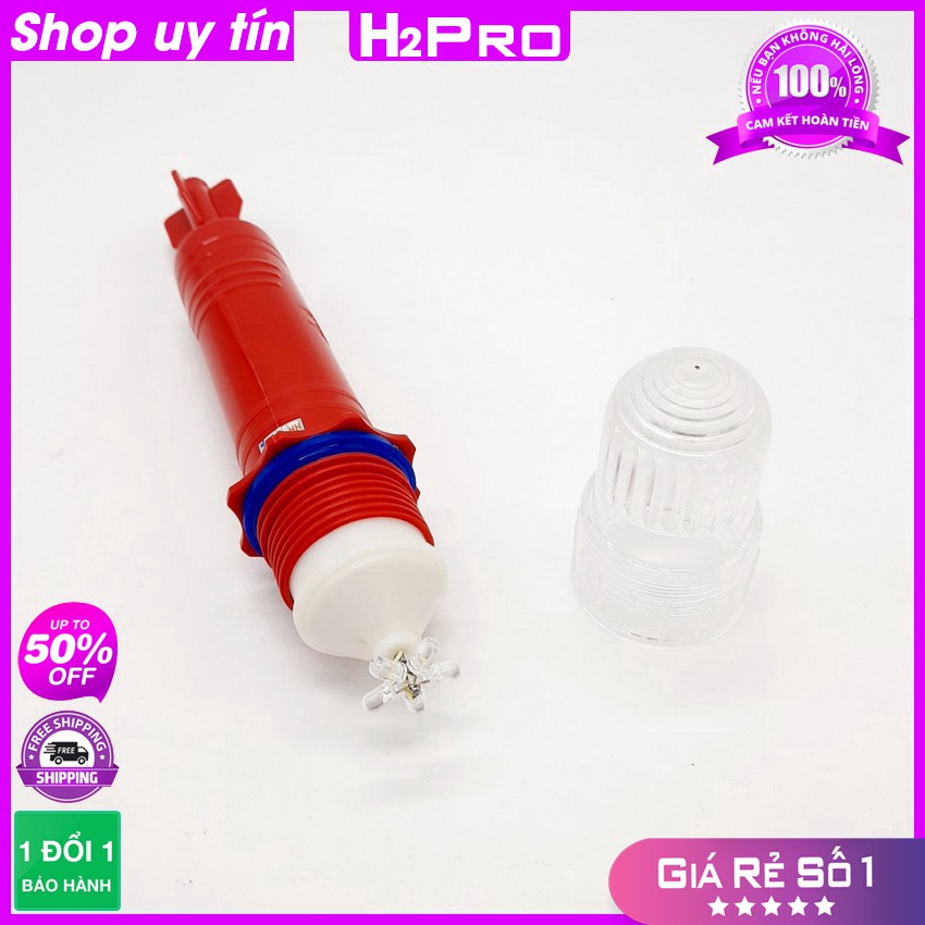 Đèn Chớp Cảnh Báo Trắng Vỏ Đỏ H2Pro Cao Cấp (2 Pin), Đèn Báo Hiệu Tàu Biển (Tặng 2 Pin Đại)-H2Pro Tech