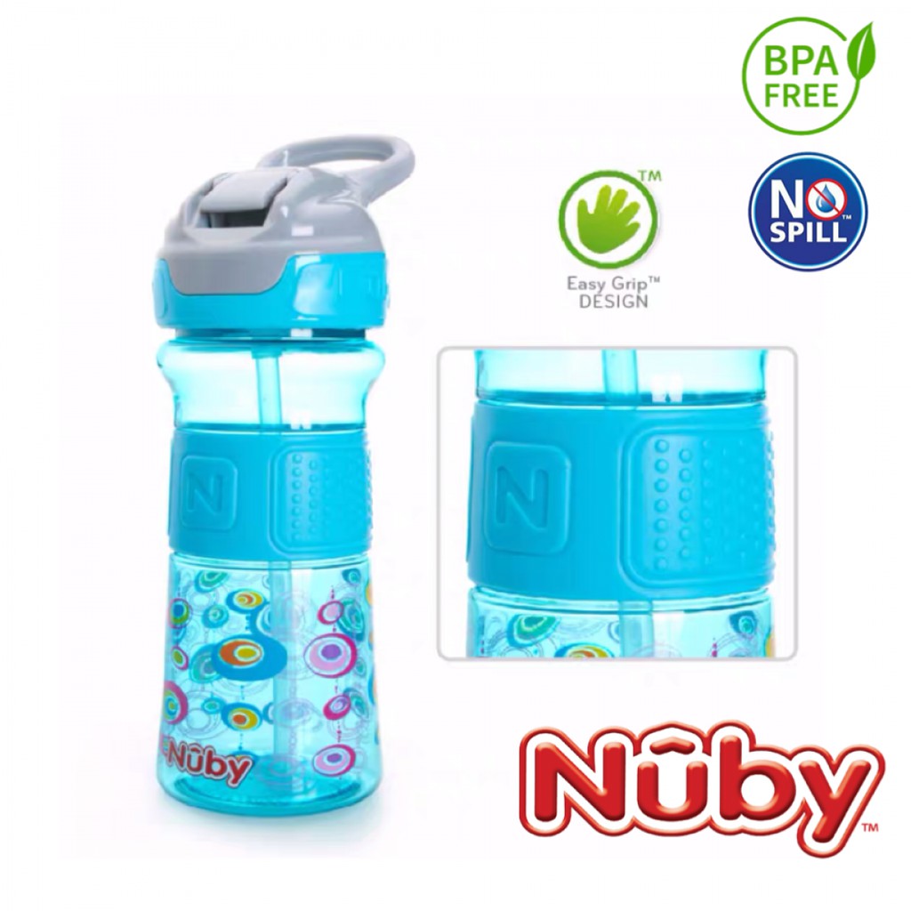 [HÀNG CHÍNH HÃNG]Bình uống nước ống hút Nuby, có dung tích 360ml